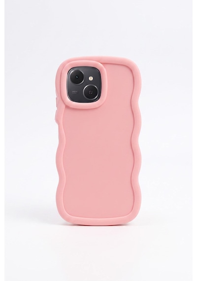 Tecno Spark 40c / Pop 10 Pro Uyumlu Dalgalı Tasarım Kamera Korumalı Mat Silikon Telefon Kılıfı-54222 Pembe