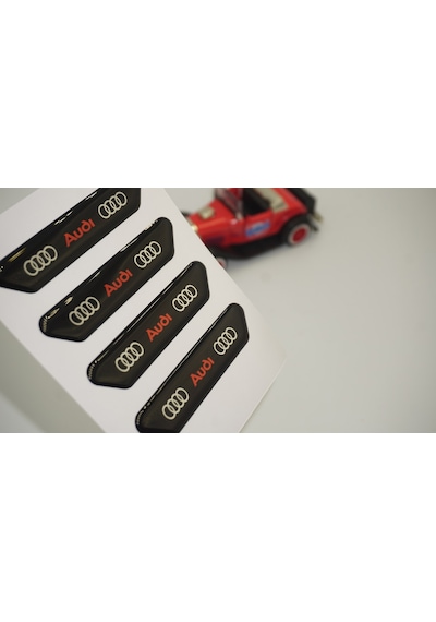 Audi Logo Kapı Kenarı Koruma Metalize Damla Desen 3M Band