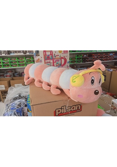 Oyuncak Peluş Pembe Tırtıl Uyku Arkadaşım 60 Cm Pelüş Çok Renkli
