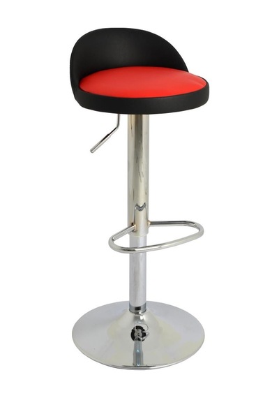 Bürocci Jack Bar Sandalyesi - Kırmızı Deri - 9560S0116 Çok Renkli