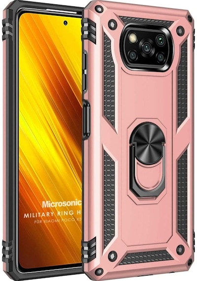 Xiaomi Poco X3 Pro Kilif Zirhli Standli Yüzüklü Tank Kapak 406470204