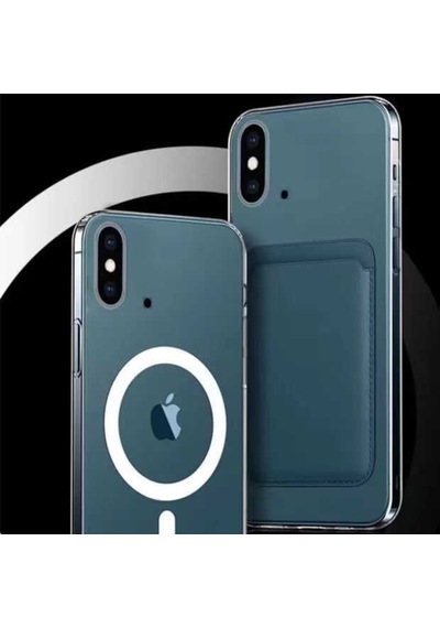 Apple Uyumlu iPhone X Xs Kılıf Tacsafe Wireless Şeffaf Kapak