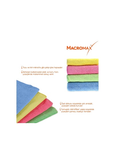 Mikrofiber Temizlik Bezi 3'lü Paket, Ultra Emici Toz Alıcı Çok Amaçlı Yüzey Bezi Belirtilmemiş