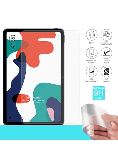Microsonic Huawei Uyumlu MatePad 10.4`` Matte Nano Glass Cam Ekran Koruyucu