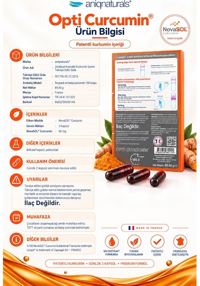 Aniqnaturals Curcumin (150 Licaps)