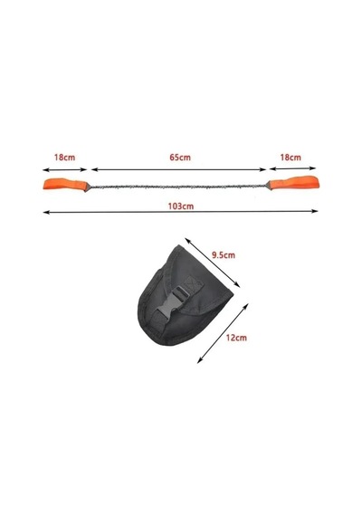 Taşınabilir Zincirli Kamp Testeresi 103 Cm Yüksek Kalite Kamp & Outdoor Kesim Aracı + Taşım