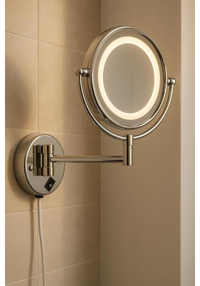 Tr Arkitekta A44010 Makyaj Tıraş Aynası, Ledli, Krom Genel