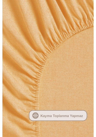 Elart Riva Nevresim Takımı Çift Kişilik Lastikli Çarşaf 200x220 Cm Sarı Sarı