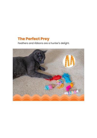 Catstages Kitty Sweet Treats Şekerleme Şeklinde Catnip'li Kedi Çiğneme Oyuncağı 6'lı Paket