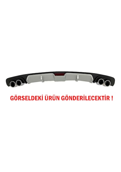 Ford Focus 2 Sedan Difüzör Arka Tampon Eki 4 Egzoz Çıkışlı Gri