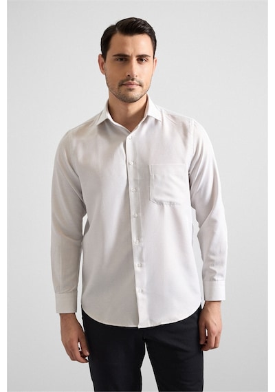 Süvari Bej Regular Klasik Yaka Casual Gömlek Gm2025300050-bj3 Bej