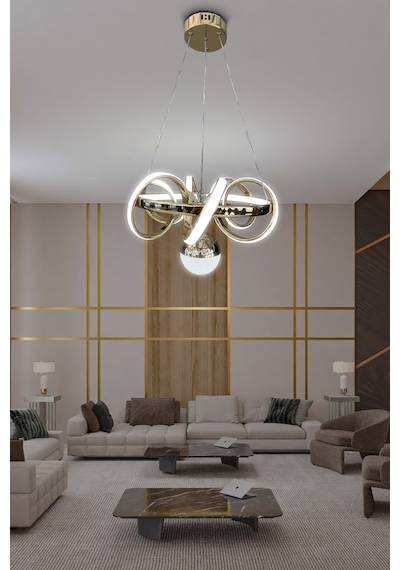 Kuzey 30 Cm Tek Toplu Modern Sarkıt Led Avize Çok Renkli