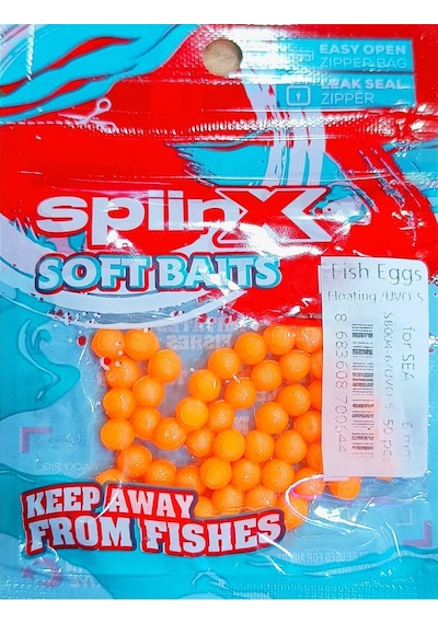 Spıınx Balık Yumurtası 6mm Uv Turuncu 50p