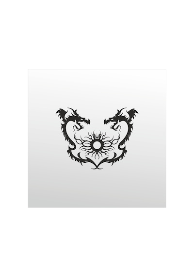 Folyo Sticker Ejderhalar 200cm Uzunluk Siyah