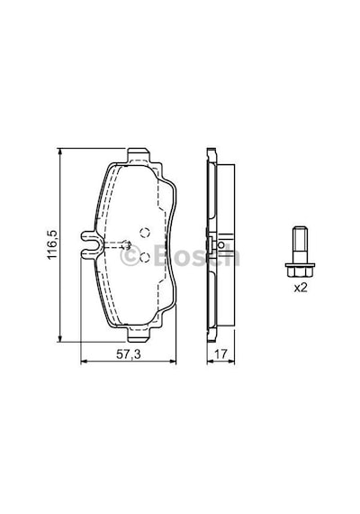 BOSCH 986424470 Disk Balata A 140 09.2000 - 08.2004; A 140 10.1997 - 08.2004; A 160 Cdı 03.2001 - 08.2004; A 160 Cdı