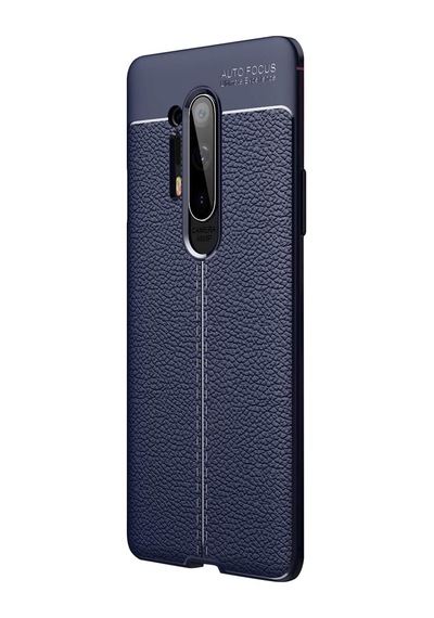 Microsonic OnePlus 8 Pro Kılıf Deri Dokulu Silikon