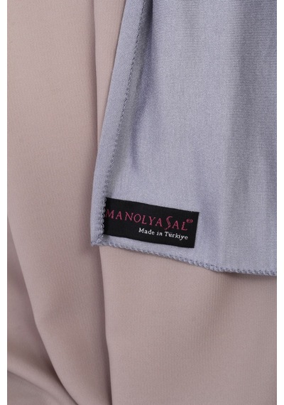 Manolyaşal İslamic Hijab Tesettür Penye Şal - 70 X 180 / Gri Gri