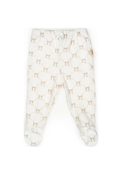 Babycosy Organic Wear Bebek 2li Patikli Pantalon %100 Organik Pamuk , Bebek - Yenidoğan- Csy8141 Ekru