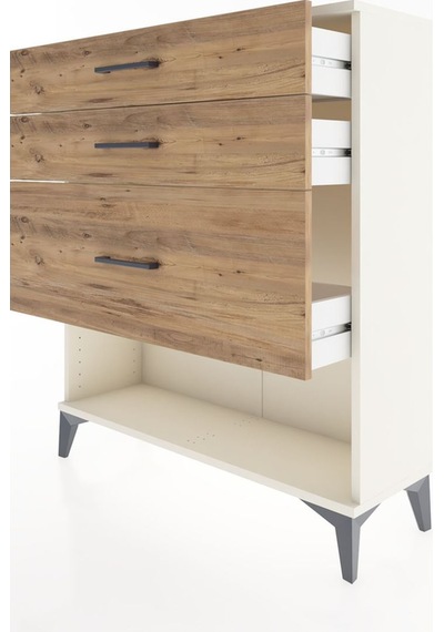 Arges Şifonyer 3 Çekmeceli 88x30x106 Aytaşı-çam Aytaşı