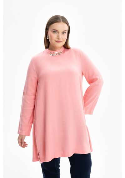 Aker 24ss15676112 Büyük Beden Tunik 24ss15676112 090 Somon Somon