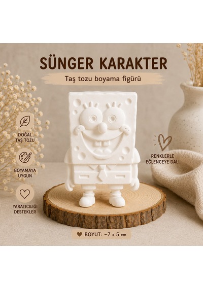 Sünger Karakter Figürü Boyama Seti