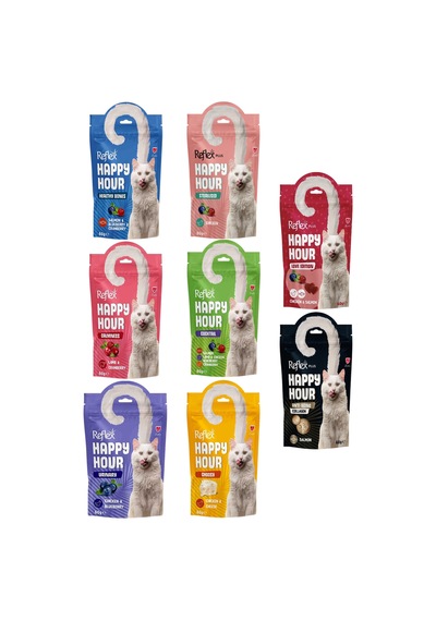 Happy Hour Yetişkin Kediler İçin Ödül Mama Serisi 8 Paket X 60 Gr