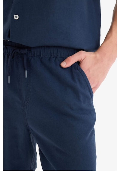 Defacto Relax Fit Beli Bağcıklı Bermuda Şort D9913ax25aunv256 Lacivert