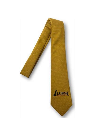 Crewturk Kravat "luks Aviation" Sarı Desenli