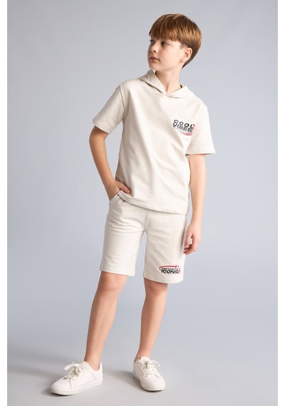 Defacto Sweatshirt Kumaşı 2li Takım Erkek Çocuk H0327a826smgr503 Gri-gr503