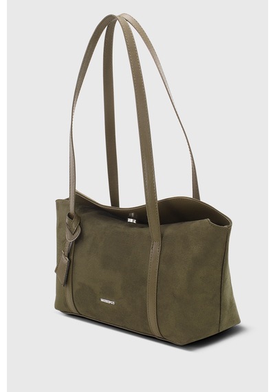 Housebags Süet Yeşil Bowling Omuz Çantası 270 Süet Yeşil