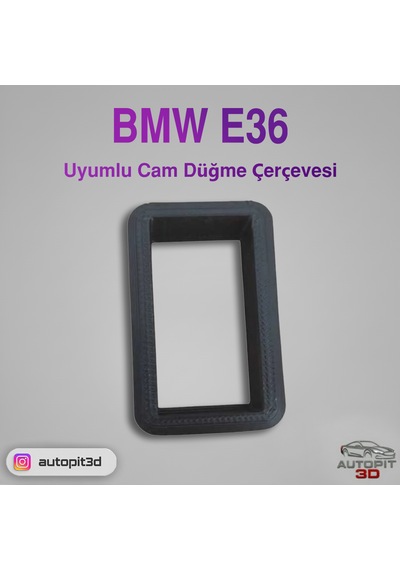 Autopit 3d Bmw E36 Uyumlu Cam Düğme Çerçevesi Bmw E36