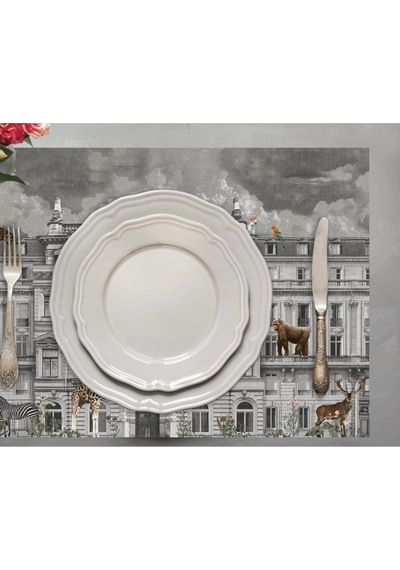 Zoo Design Kumaş Amerikan Servis 4'lü Set 35x50cm Keten Kumaş Ulusl. Yıkama Ve Solmama Sertifikası Çok Renkli