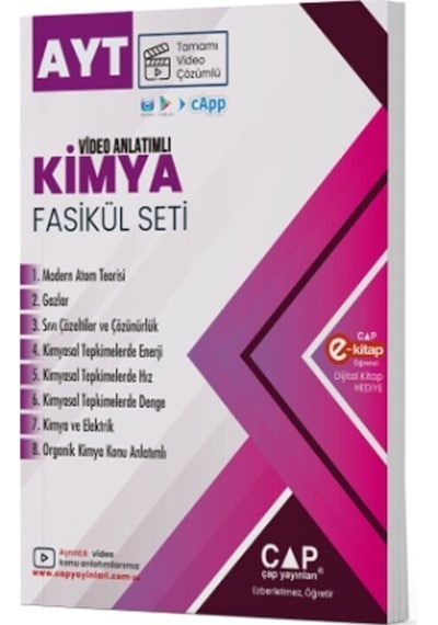 2023 AYT Kimya Video Anlatımlı Fasikül Set -  Çap Yayınları