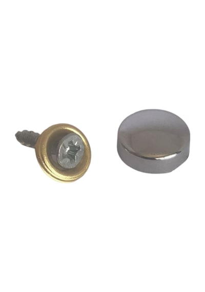 10 Adet Vida Kapatıcı Kapağı 15 Mm Metal Vida Tapası Tıpası Dekoratif Vida Gizleyici Krom