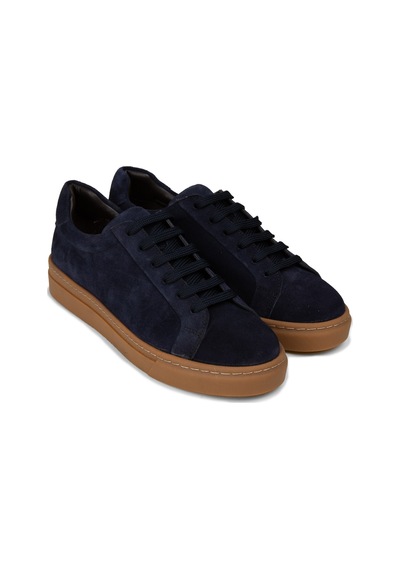 Deery Erkek Hakiki Süet Lacivert Sneaker Ayakkabı - 02018mlcvc01 Lacivert