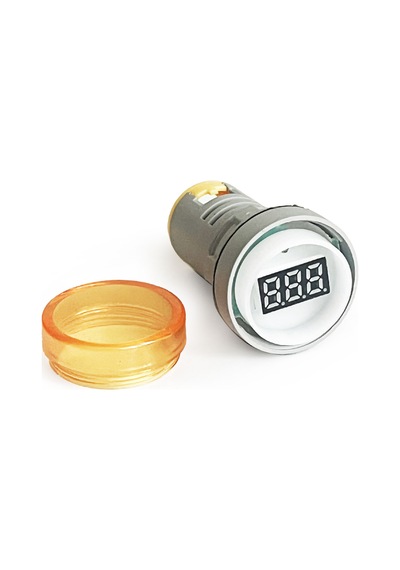 Mini Dijital Voltmetre 22mm Ac 60-500v Led Sarı Işık