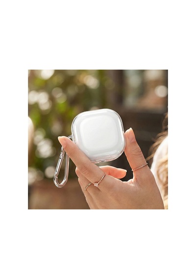 Samsung Uyumlu Galaxy Buds Live - Buds Pro Kılıf Askı Aparatlı Transparan Silikon Şeffaf Çok Renkli