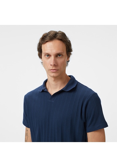 Nautica Erkek Lacivert Classic Fit Polo Yaka T-shirt Düz K55560t Lacivert