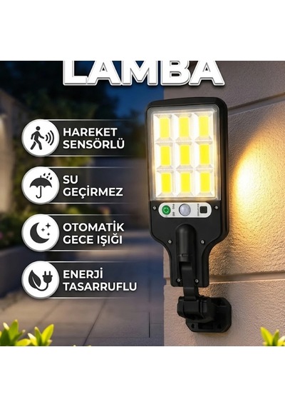 Sensörlü Led Dış Mekan Sokak Lambası Hareket Algılamalı Bahçe Ve Bina Aydınlatma