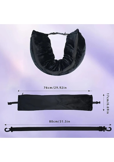 Gaojunshop01 Ayarlanabilir Doldurulabilir Seyahat Boyun Yastığı Gri Taşınabilir Katlanır Yumuşak