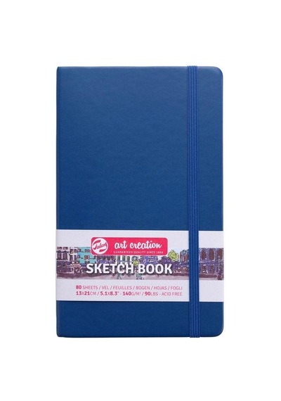 Talens Art Creation Sketchbook Sert Kapak Eskiz Defteri 80 Yaprak 140 Gr 13 X 21 Cm Navy Blue Çok Renkli