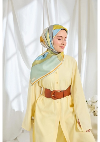 Silk Home %100 Twill İpek Eşarp S543 Çağla Yeşili