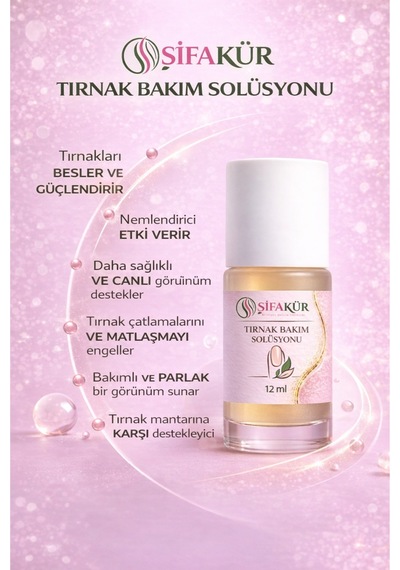 Şifakür Tırnak Bakım Solüsyonu 12 Ml Tırnak Güçlendirici Bitkisel Tırnak Ve Kütikül Bakım Serumu