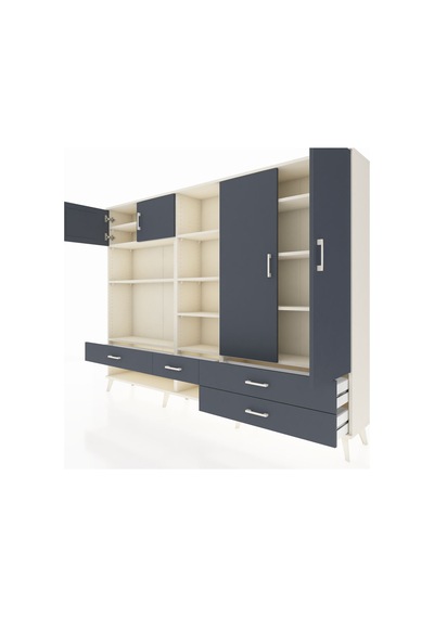 Arges Dolap 12 Raflı 4 Çekmeceli 4 Kapaklı 220x30x163 Aytaşı-antr Aytaşı-antrasit Arges Dolap 12 Raflı 4 Çekmeceli 4 Kapaklı 220x30x163 Aytaşı-antr Aytaşı-antrasit