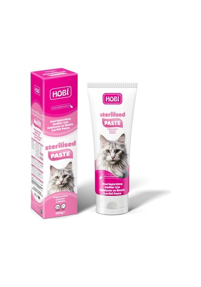 Hobi Sterilised Paste Kısır Kediler İçin Kalsiyum Biotin Pastası 100 G