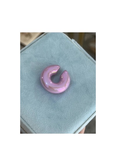 Bombe Detaylı Earcuff Model Küpe Mor