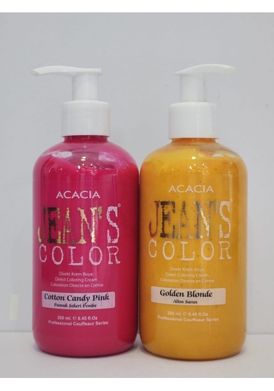Acacia Jean's Color Altın Sarısı - Pamuk Şekeri Pembe Saç Boyası 2 x 250 ML