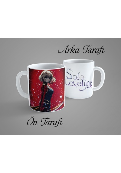 Solo Leveling Cha Hae-ın 2 Porselen Kupa Bardak Beyaz