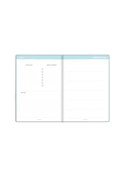 15x21 Keten Süresiz Planlayıcı Ajanda Defter Pembe Açık Gri