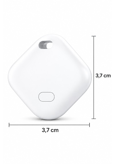 Kensa Airtag Apple iOS Uyumlu & Android Uyumlu Akıllı Takip Cihazı Sesli Bulma Özellikli Beyaz